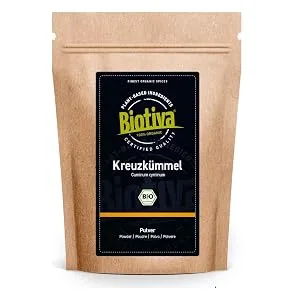 Organic ground cumin 100g - cumin or cumin powder - top quality - packaged and controlled in Germany - Biotiva - Kreuzkümmel