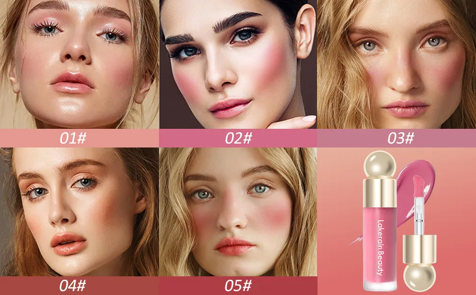 Erinde soft Pinch Dewy Liquid Cream Blush Soft Velvet Silk Texture Long Lasting Buildable and Blendable Moisturising Face Blusher Pen for Cheeks 01# 1 piece (2 Pack) - liquid blush blush makeup liquid makeup cream blush, liquid blush bulk