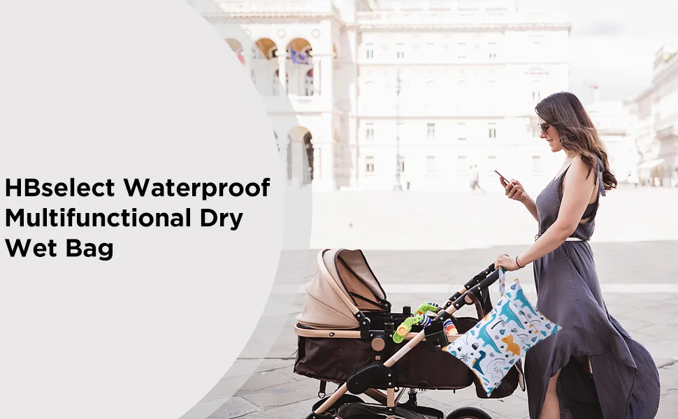 Hbselect 2PCs diaper bag Waterproof reusable diaper bag bag with zipper wet wipes organizer for babies and toddler whale * 2 - 2pcs Windeltasche