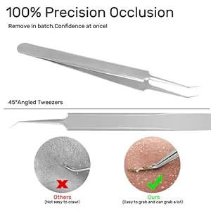 Blackening remover jolifile updates pimple tool-9 pieces blackhead distant extractor tools tweezers press tools blackhead pimple popper acne comedone set for nasal viewing errors 1 piece (1 Pack) - pinzette spitz