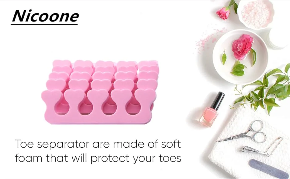 50Pcs Sponge Toe Separator Soft Foam Finger Spreader Set Toe Separator Finger Spreader Art Manicure Pedicure Tools - Toe Separators