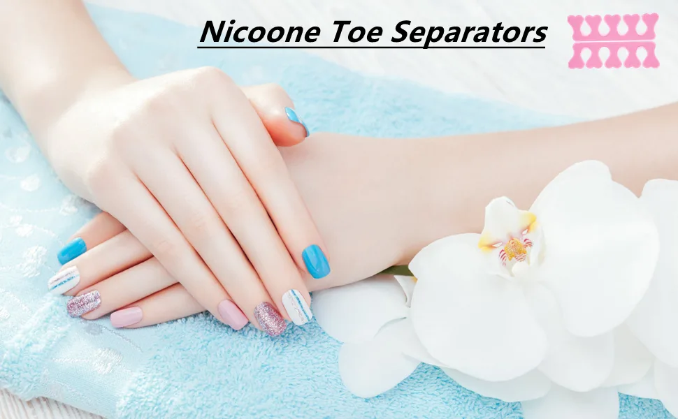 50Pcs Sponge Toe Separator Soft Foam Finger Spreader Set Toe Separator Finger Spreader Art Manicure Pedicure Tools - Toe Separators