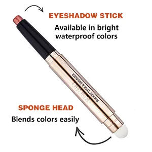 Miioto Eyeshadow Stick Set 3 PCs Shadow Makeup Pen Cream Pencil Crayon Eyeshadow Pen With Brush Eye Brightener Stick Waterproof Smoky Eyeshadow Set (02) - product information 8