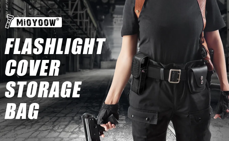 flashlight pouch holder torch case flashlight holster vertical flashlight belt pouch - product information 1