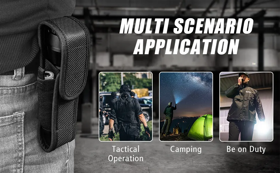 flashlight pouch holder torch case flashlight holster vertical flashlight belt pouch - product information 6