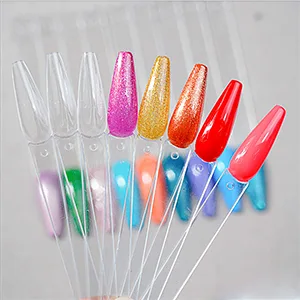 Tangger 200 PCs Nagel Presentation Nagel Display Tips Tipper Stiletto Nail Art Pop Sticks nail tips compartments false nail art-tipsticks 2 style - Nail Art 1