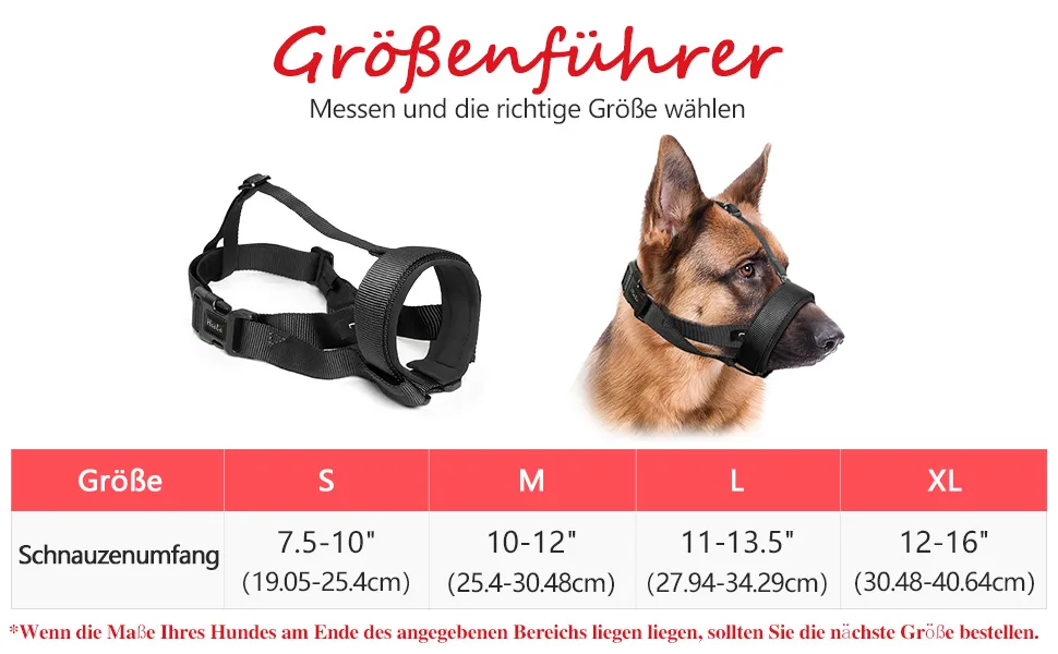 Heele muzzle for dog with headband dog muzzle blast no more dog muzzle. Adjustable loop dog muzzle Maulk rb against bite chewing muzzle for large dogs green XL XL (1 Pack) uni green - HEELE QSL Maulkörb für Hunde
