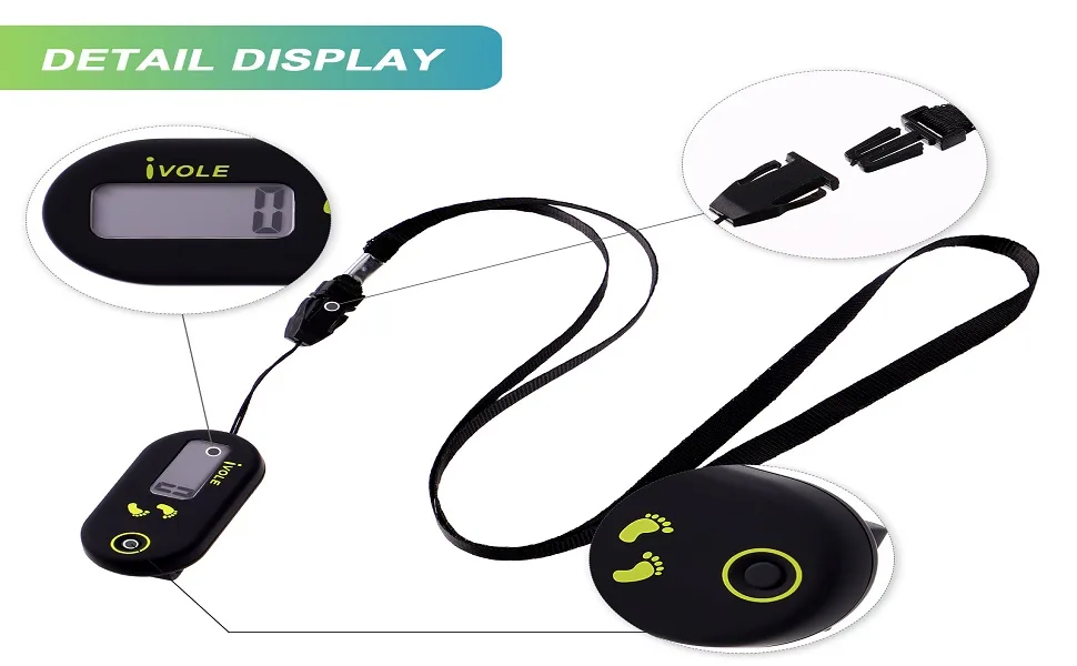 BESPORTBLE Mini Step Counter Walking 3D Digital Pedometer - Mini Schritt Zähler Walking 3D Digitale Schrittzähler