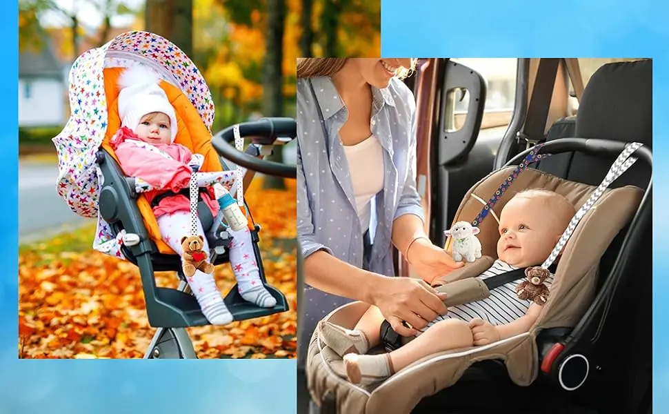 Toy Strap Holder 10pcs Adjustable Stroller Strap Anti-Drop Bottle Clip Belt Holder Cartoon Pattern - buggy spielzeug zum befestigen