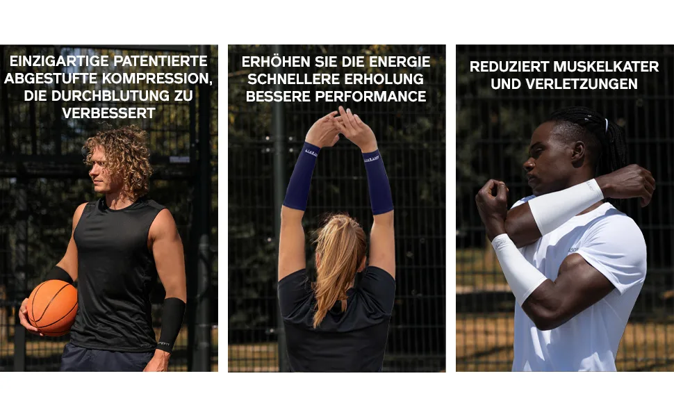 Artefit Forearm Sleeves - Compression Arm Sleeves - Forearm Protection for Sports - 12 Hours Compression - Einzigartige patentierte abgestufte kompression, die durchblutung zu verbessert reduziert muskelkate