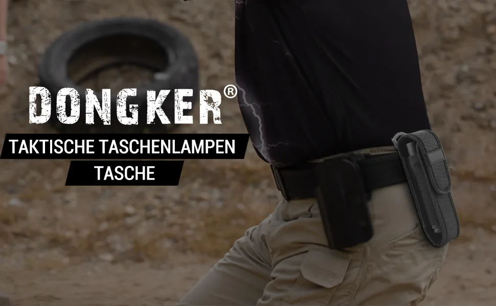 Flashlight Protective Case 205mm Molle LED Flashlight Holster Bag for Hunting Camping Hiking Outdoor - Taschenlampe Holster