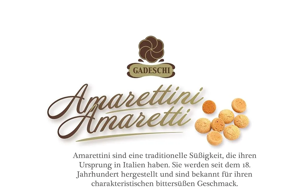 Gadeschi Amaretti 1kg Italian biscuits suitable for coffee or hot drinks 1000 g (1 pack) - Amaretti gadeschi