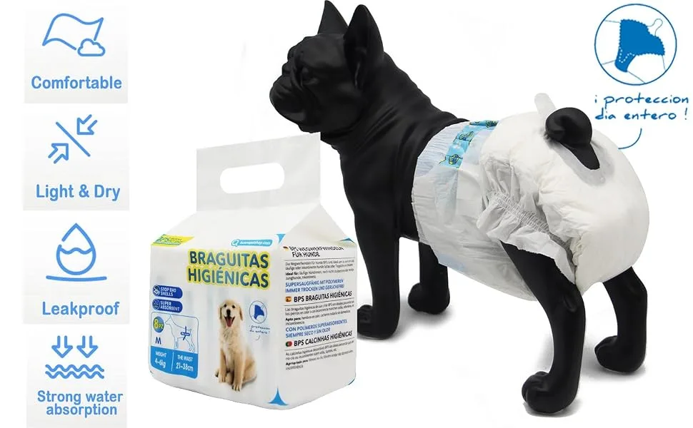 BPS BPS-2181 x 2 Disposable Dog Pet Diapers 16 Pack XS - product information 5