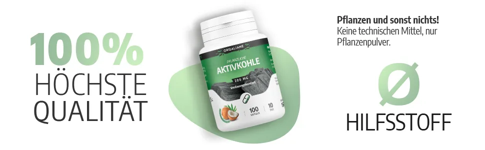 Active Charcoal 200 mg - 400 capsules 400 pieces (1 pack) - Aktivkohle 3