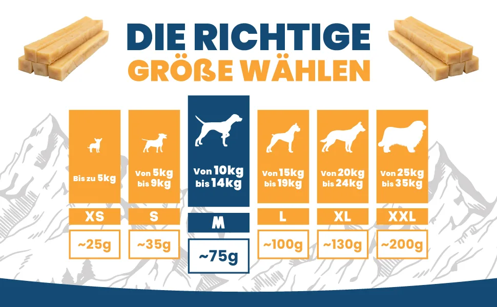Natural cheese cheese chewing bones for dogs - very tasty hard and durable natural chewing bones will occupy your dog for a while.(Size M 3-pack) 3 Set size M - cheese german M