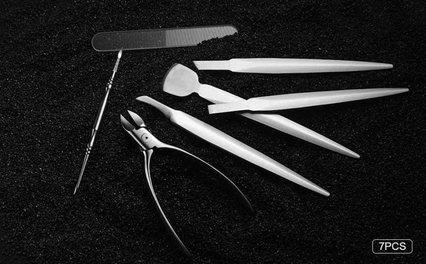 Feryes pedicure knife ingrown toenails 4-part professional pedicure tool set first-class foot blade (leather case included) 4 PCs - Pediküre-Messer