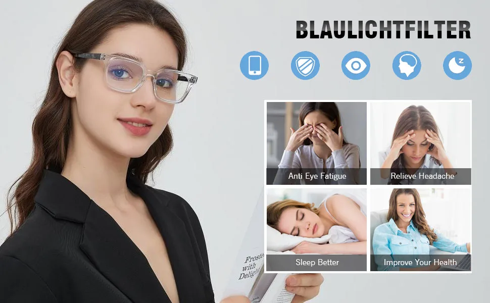 Suertree reading glasses Blue light filter glasses 3 Pack Stylish reader optics anti-blue visual aid for women men quality spring hinge reading aid 2.5x BM671 2.5x dioptria 3PC - solve problem