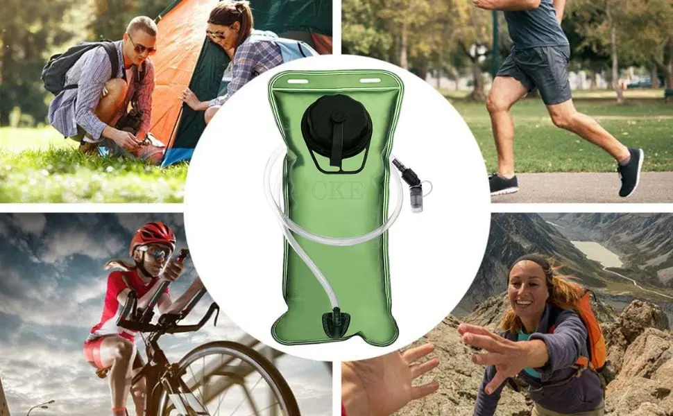 Cke drinking bubble water bladder drinking system for backpack drinking bag hydration bladder drinking bubbles drinking bags camelbak replacement drinking bladder green - Hydration Water Bladder