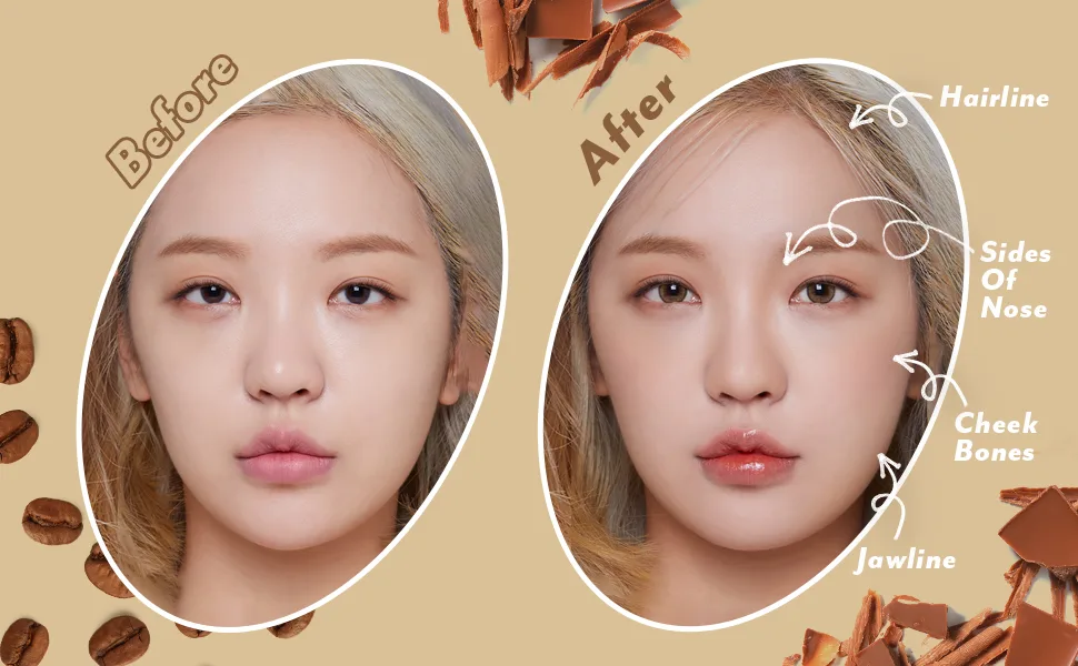 I'm Meme Palette - Afternoon Tea Contour | Buildable Coverage, 3 Shades, Light to Medium, Roasting Coffee, 0.4 Oz - product information 2