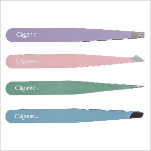 Tweezers Set Professional 4-piece | Stainless steel precision tip for eyebrows | Men and women cosmetics | Cliganic Guarantee Multi-colored - product information 2