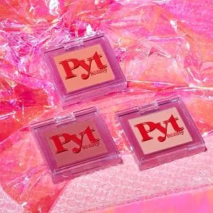 PYT Beauty Everyday Pressed Powder Blush, Peachy Coral with Golden Shimmer, Hypoallergenic, Vegan Makeup, 1 Count Headrush - blush