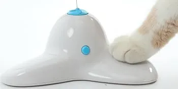Pawsayes Interactive Indoor Cat Toy with 360 Rotating Butterfly 2 Refill Packs Yellow - interactive cat toy