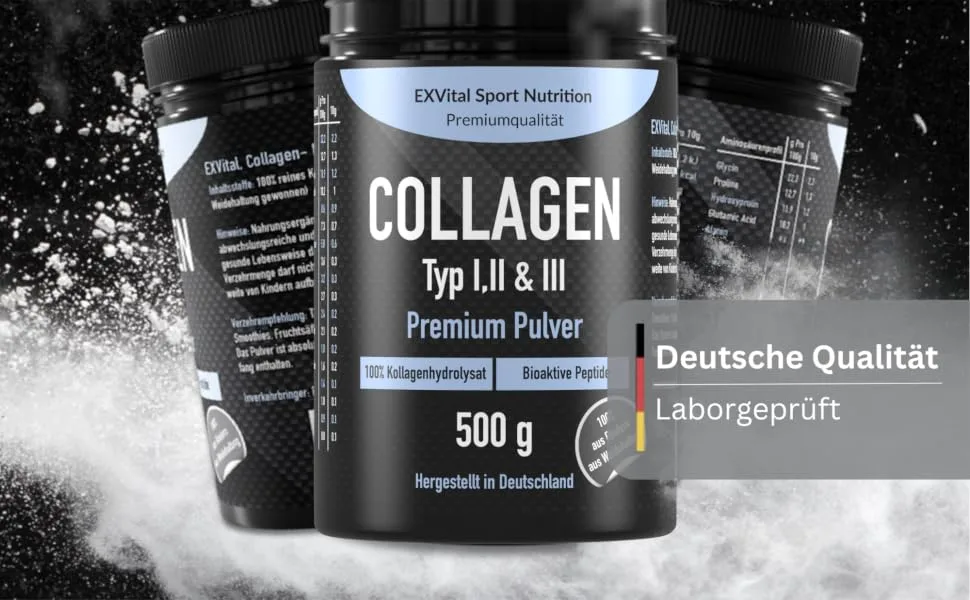 Collages powder 500 grams - bioactive collagen hydrolysate peptides protein powder -tasteless collagen type 1 2 & 3 lift drink high dose - gthtz