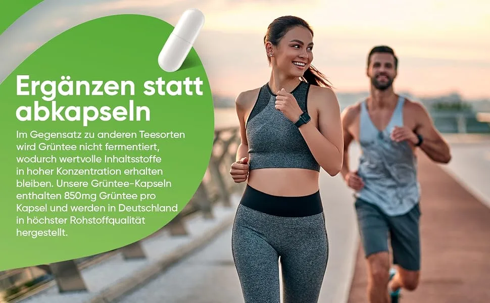600 capsules |Green tea extract storage pack |850mg green tea per capsule |Green tea highly dose |100%-performance |Green tea capsules |Exclusive quality - native supplements nahrungsergänzungsmittel fabrik wiederverkäufer diät abnehmen