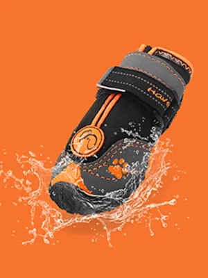 4PCs dog protection boots waterproof dog shoes with adjustable straps reflective and robust non -slip sole designed for medium and large dogs B 3 - boots