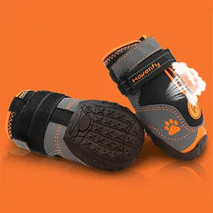 4PCs dog protection boots waterproof dog shoes with adjustable straps reflective and robust non -slip sole designed for medium and large dogs B 3 - breathable