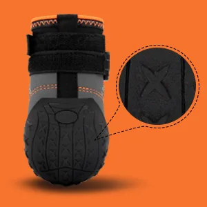 4PCs dog protection boots waterproof dog shoes with adjustable straps reflective and robust non -slip sole designed for medium and large dogs B 3 - soft