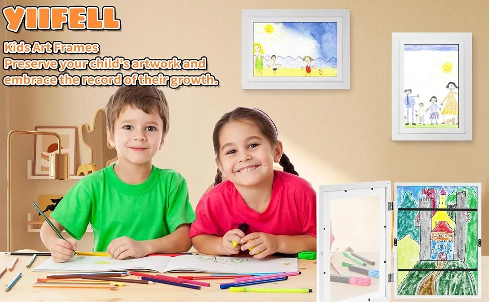 Yiifell picture frame children's drawings A4 children art frame. - product information 1