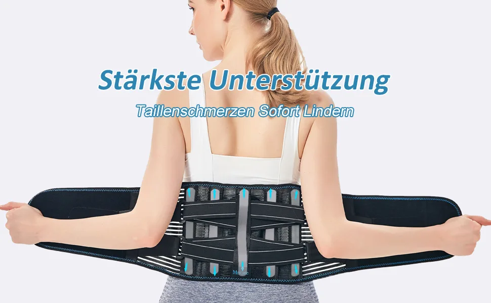 Mercase back bandage back belt for men and women back support with interchangeable support struts to relieve pain in the lower back sciatica herniated disc - product information 2