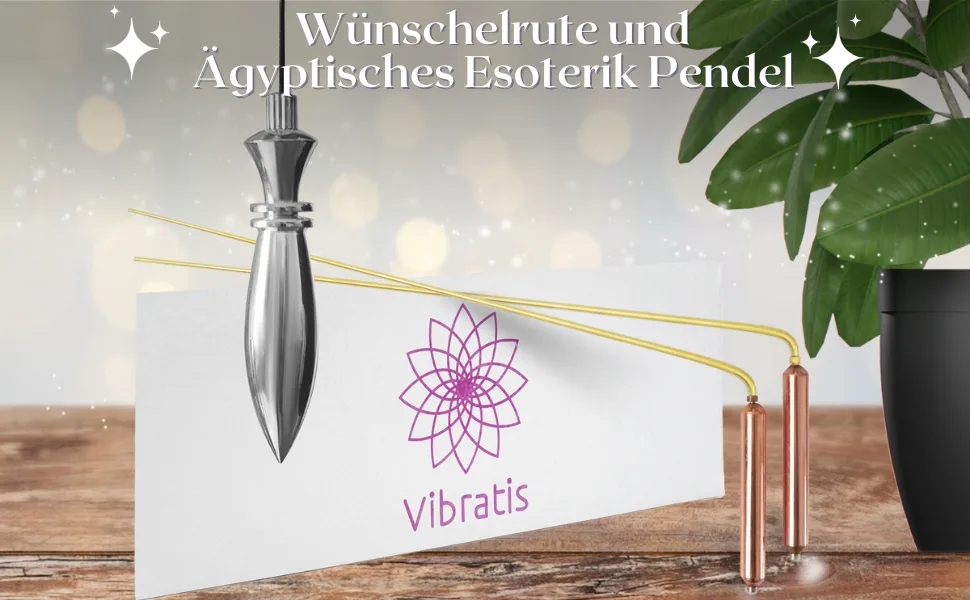 Vibratis Professional Dowsing Rod Model Premium & Egyptian Divination Pendulum Ideal package for getting started in radiesthesia - Main