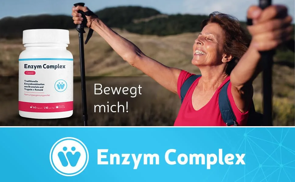 Enzyme complex classic - with bromelain pineapple enzyme high dose + trypsin + rutoside - monthly packing with 60 enzymes capsules - traditional systemic enzyme combination - Ananas Enzym Komplex Classic Bromelain hochdosiert Trypsin Enzyme Kapseln Traditionelle systemische