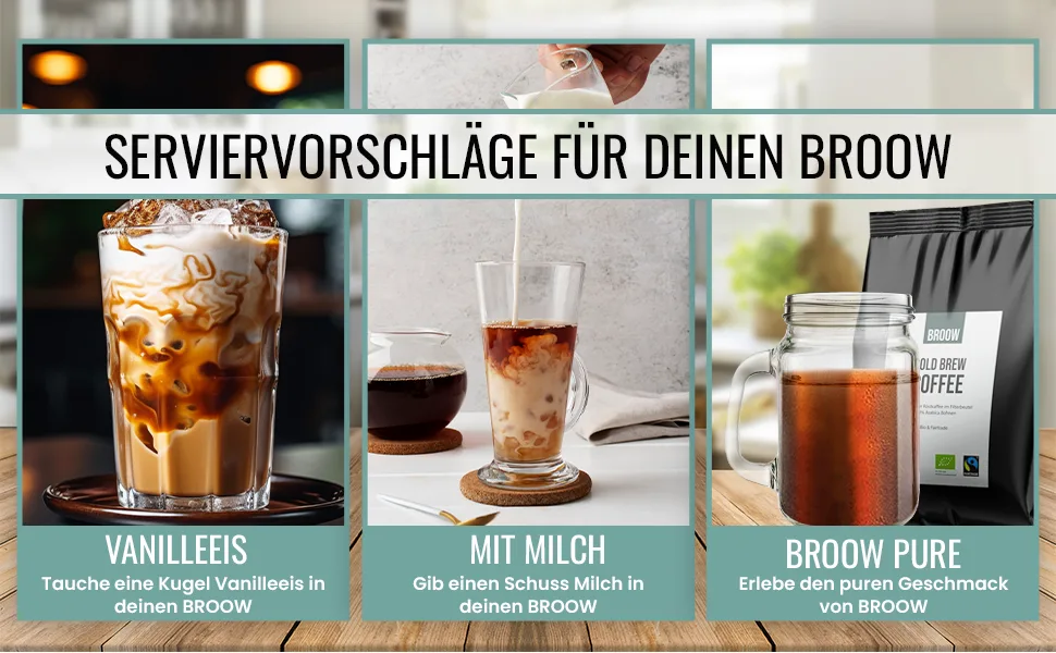 Broow - Cold Brew Coffee |Bio & Fairtrade |ground roasted coffee in the filter bag |100% Arabica beans |Cold coffee preparation |De- ko-006 (2 x pack) - broow3