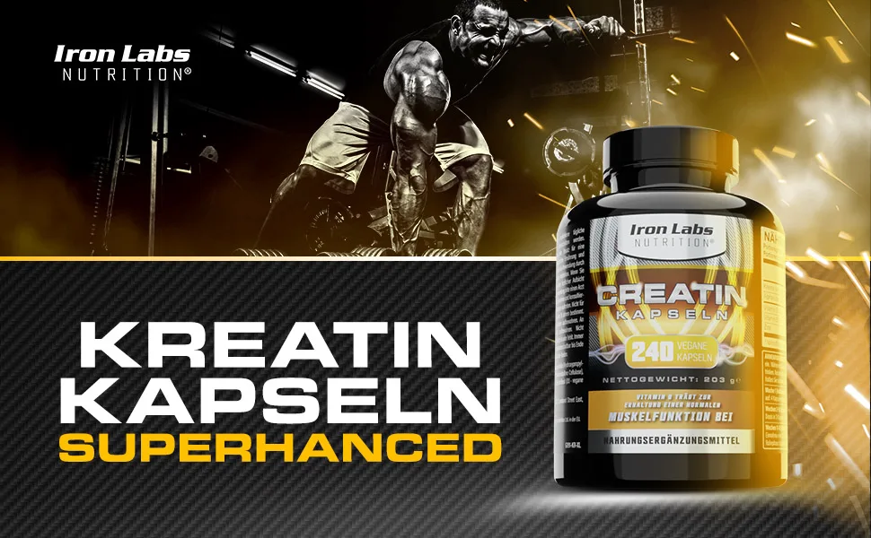 Creatin capsules - creatine monohydrate - 4.206mg per portion x 40 portions - 240 capsules - enriched with ala - vegan creatine monohydrate capsules (creatine) 240 pieces (1 Pack) - creatin