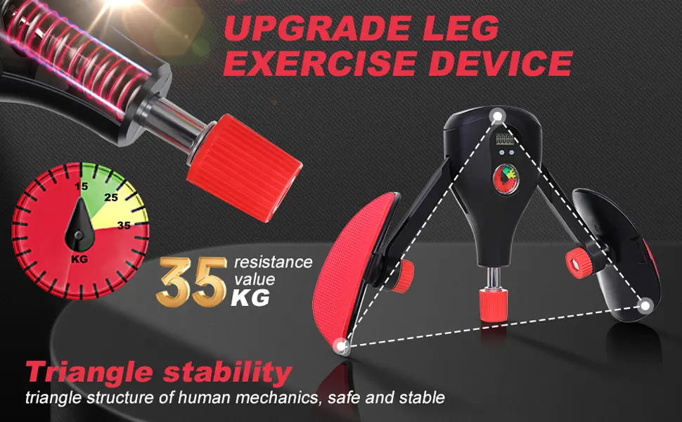 Thigh trainer (adjustable - angle and starch) pelvic floor trainer women and men multifunctional leg trainer for home hip training + arm training + countable design - Multifunktionaler Trainingsarm