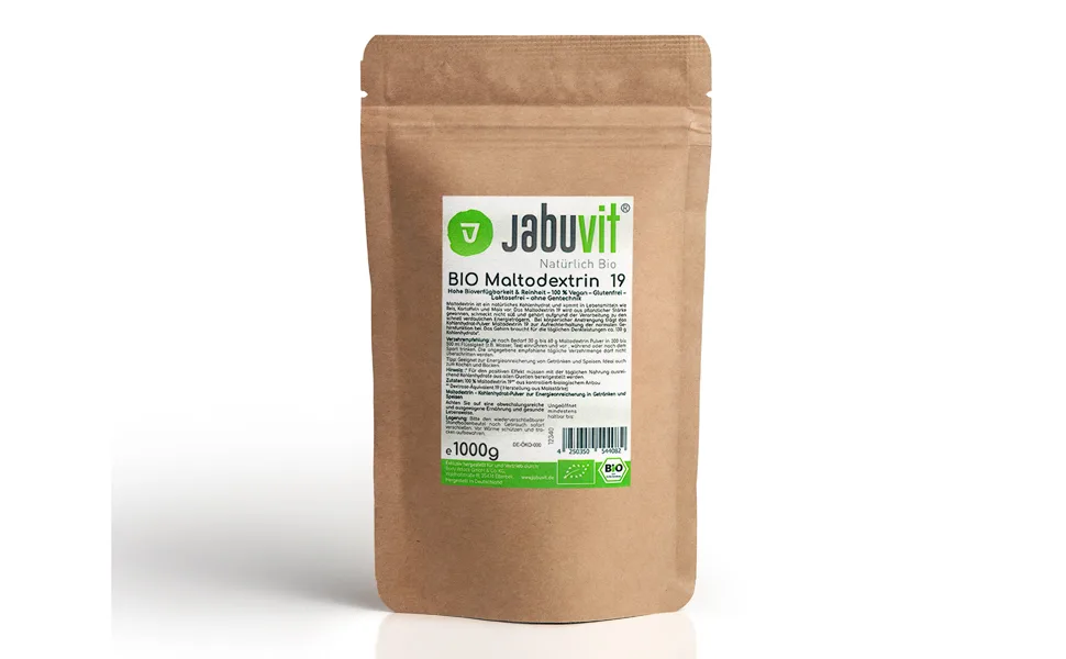 Jabuvit-Bio Maltodextrin 19 Hochbio-available & organic certified complex carbohydrate profile perfect start to the day environmentally friendly packaging made in Germany (3 kg) - Maltodextrin