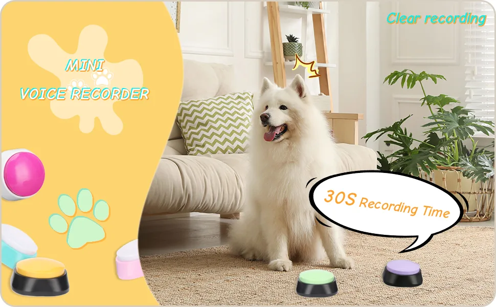 6-colored language recording button 30 seconds describable button pet training number creative gift for learning children funny gift for studying in the office at home 6 pack multicolored - ????