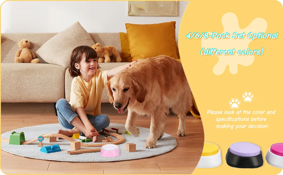 6-colored language recording button 30 seconds describable button pet training number creative gift for learning children funny gift for studying in the office at home 6 pack multicolored - ????