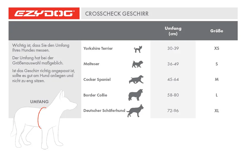 Ezydog anti -pull dish Dog - Croßscheck dog harness for small medium -sized and large dogs dog training accessories reflective size adjustable (L blue) L (58 - 80cm) blue - Crosscheck DE