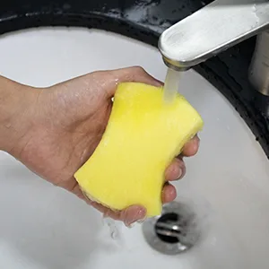 Clocked sponge flush sponge kitchen sponge two -sided cleaning sponge stain remover shear sponge 96 pieces size: 11 x 7 x 3cm ... 96 pack - Langwirkendes Waschmittel