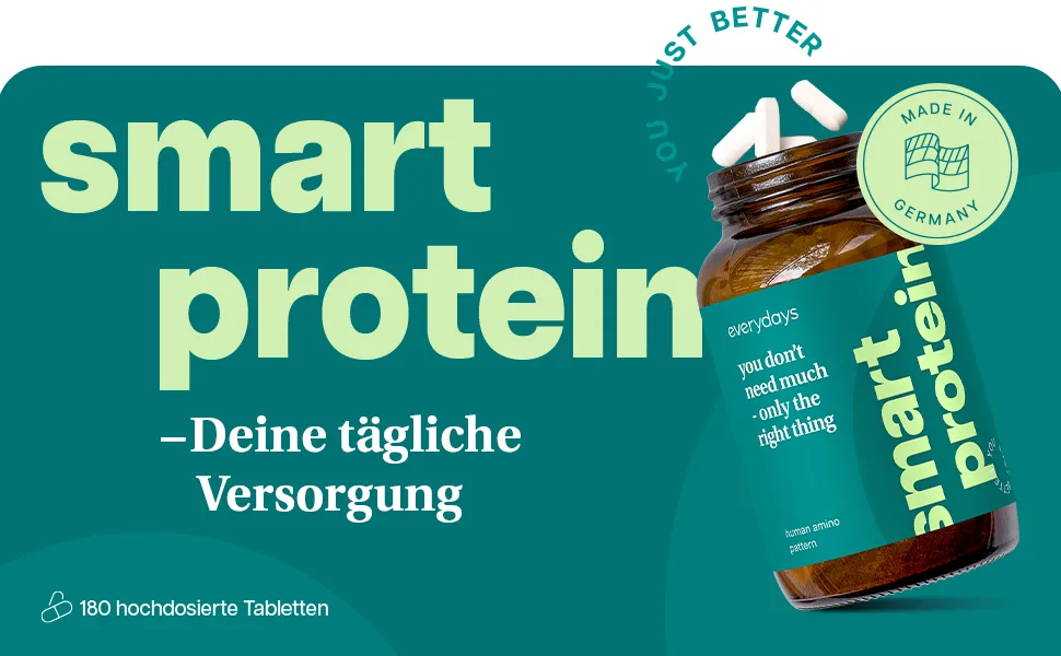 Everydays - Smart protein tablets - 100% pure amino acids complex high -dose - vegan & made in Germany - protein Alternative to protein shakes (180 tablets) - Everydays Smart Proteins