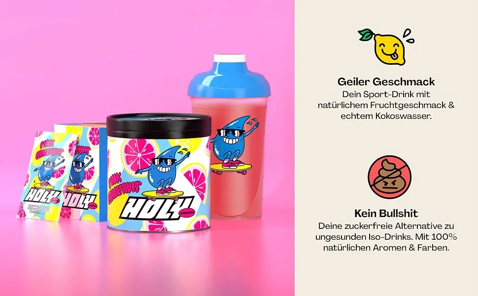 Holy Hydation 'Pear' |50 portions with valuable electrolytes & minerals |Hydration drink |Vegan with 100% natural fruit aromas (350g) Pear 350 g (1 Pack) - Hydration