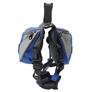 Pssopp Dog Saddle Bags Nylon Hound Travel Camping Backpack Reflective and Breathable with Pocket for Dog(M) - product information 6
