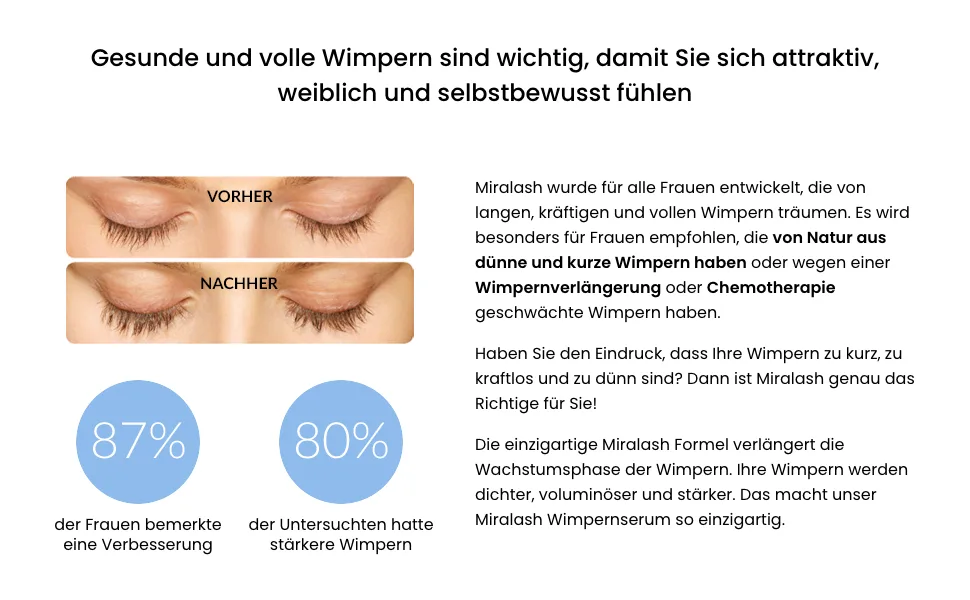 Miralash eyelash serum |Conditioner for eyelashes 3 ml |Serum for long dense eyelashes |Eyelash growth and eyelash recovery |Eyelashes Growth Serum (3 ml (2 Pack)) - Gesunde und volle Wimpern sind wichtig, damit Sie sich attraktiv, weiblich und selbstbewusst fühlen