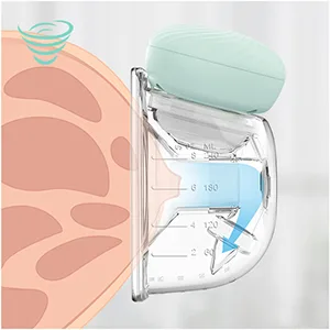 Milk pump electrically portable electrical milk pump double-handed rechargeable milk pump with noise and memory function 3 modes and 30 steps suck 2pack-green-C green - milchpumpe handsfree