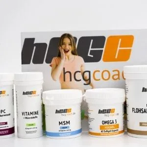 HCGC The original basic package with push-it |With original Speedboost sugar -free syrup |30 days of nutritional supplements |21 days of metabolic cure |Brochure |(Mango melon) - Nahrungsergänzungsmittel, hcg diät, 21 tage stoffwechselkur, hcgc, msm, opc, vitamin, omega-3