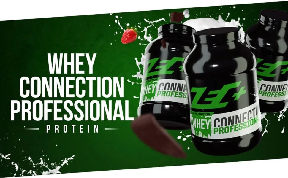 Zec+ Nutrition Whey Connection Professional 2500 g multi-component protein powder strawberry flavour Strawberry 2.5 kg (1 pack) - Whey Konzentrat Eiweißpulver Protein Shake Eiweiß Shake BCAA Muskelaufbau Whey Pulver Protein-Pulver
